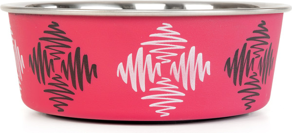 Изображение товара Миска для животных ZooZooZoo Ромбы SWT-6001-280/rhomb (розовый)