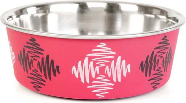 Изображение товара Миска для животных ZooZooZoo Ромбы SWT-6001-280/rhomb (розовый)