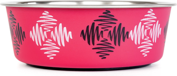 Изображение товара Миска для животных ZooZooZoo Ромбы SWT-6001-450/rhomb (розовый)