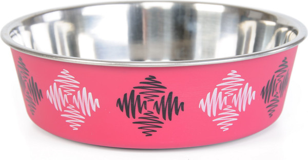 Изображение товара Миска для животных ZooZooZoo Ромбы SWT-6001-800/rhomb (розовый)