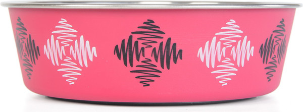 Изображение товара Миска для животных ZooZooZoo Ромбы SWT-6001-800/rhomb (розовый)