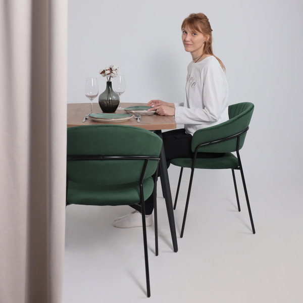 Изображение товара Стул Алвест AV 433 (изумрудный бархат H-30/черный)