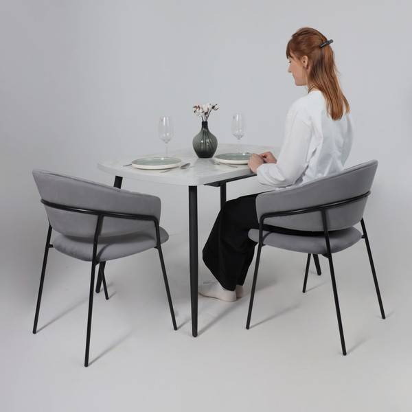 Изображение товара Стул Алвест AV 433 (темно-серый бархат H-15/черный)