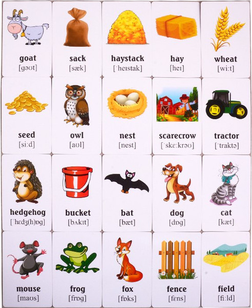 Изображение товара Развивающие карточки Улыбка На ферме. Учим английские слова (4607929348433)