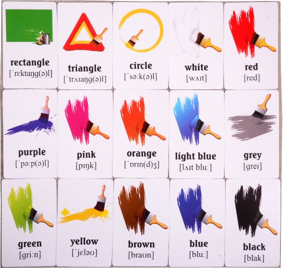 Изображение товара Развивающие карточки Улыбка Цвета, формы и предлоги. Учим английские слова (4607929348471)