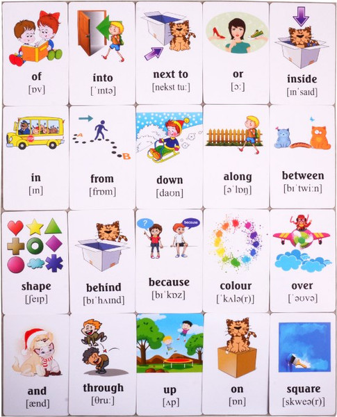 Изображение товара Развивающие карточки Улыбка Цвета, формы и предлоги. Учим английские слова (4607929348471)
