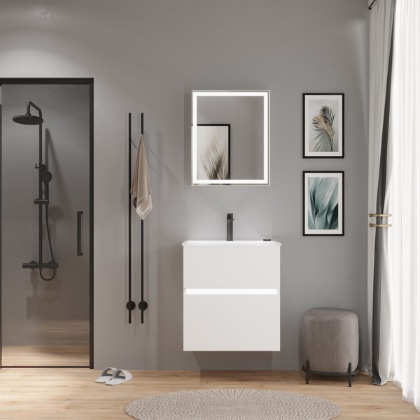 Изображение товара Тумба под умывальник Lauter Emma 60 (белый глянец)