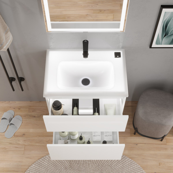 Изображение товара Тумба под умывальник Lauter Emma 60 (белый глянец)