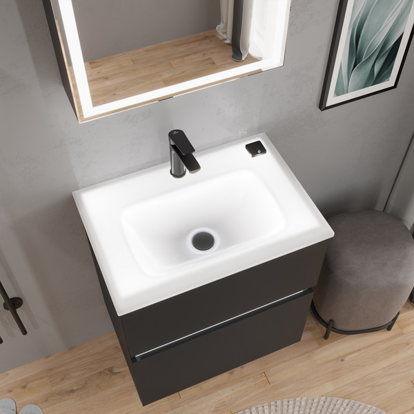 Изображение товара Тумба под умывальник Lauter Emma 60 (черный мат)