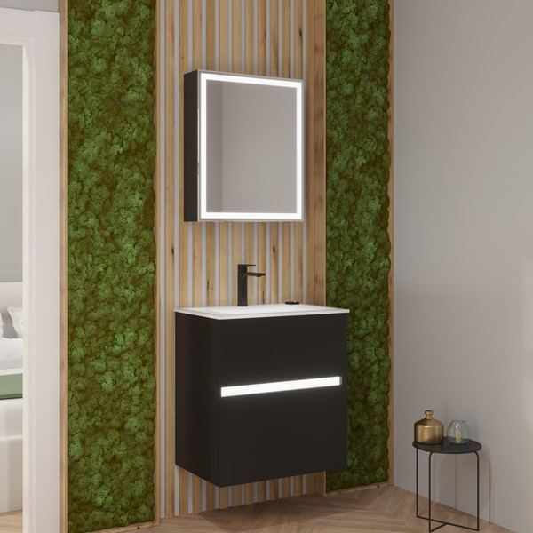 Изображение товара Тумба под умывальник Lauter Emma 60 (черный мат)