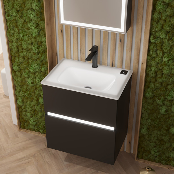 Изображение товара Тумба под умывальник Lauter Emma 60 (черный мат)