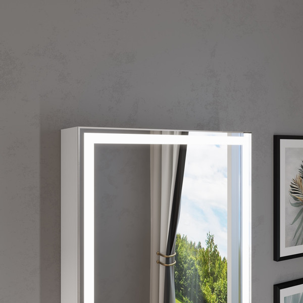 Изображение товара Шкаф с зеркалом для ванной Lauter Emma (с подсветкой, белый глянец)