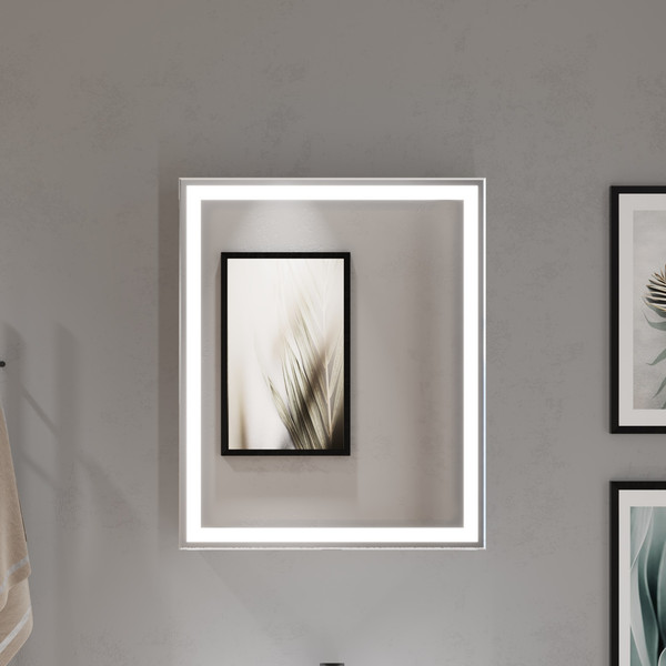 Изображение товара Шкаф с зеркалом для ванной Lauter Emma (с подсветкой, черный мат)