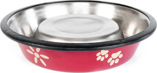 Изображение товара Миска для животных ZooZooZoo Лапки SWT-5008A-450/bordo (бродовый)