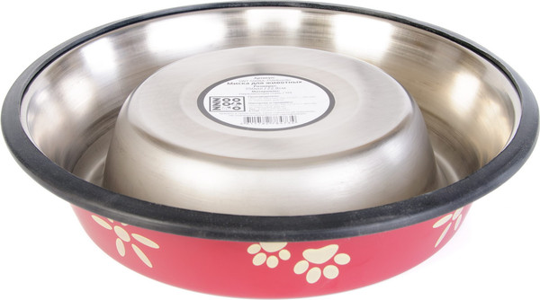 Изображение товара Миска для животных ZooZooZoo Лапки SWT-5008A-750/bordo (бордовый)