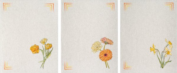 Изображение товара Набор полотенец Pole Kvetak (Беларускі лён) 46x60 24С112-ШР/рп/фкор/к. (23 Цветочное-3/сорт 1)