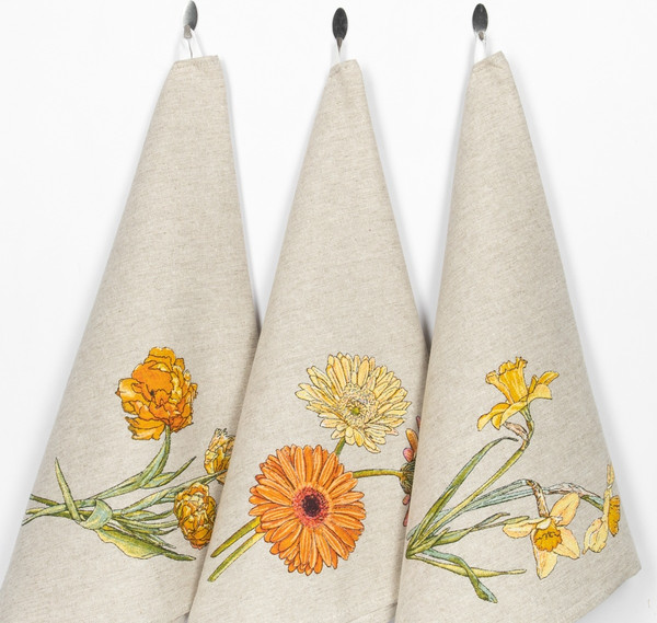 Изображение товара Набор полотенец Pole Kvetak (Беларускі лён) 46x60 24С112-ШР/рп/фкор/к. (23 Цветочное-3/сорт 1)