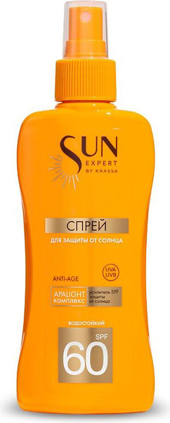 Изображение товара Спрей солнцезащитный Krassa Sun Expert SPF 60 (180мл)