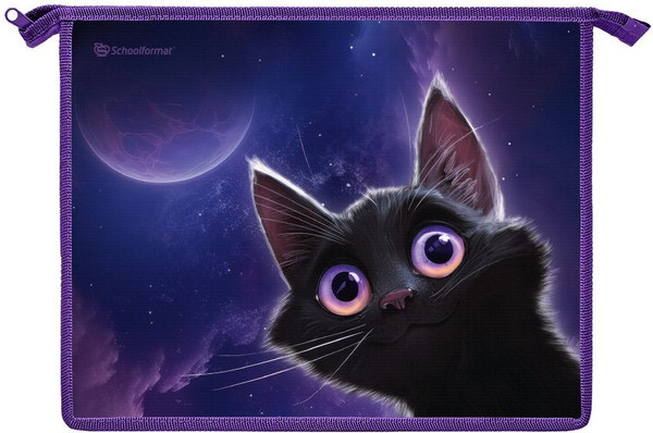 Изображение товара Папка для тетрадей Schoolformat Игривый космокотик / ПТКМ1А5-ИКК (фиолетовый)