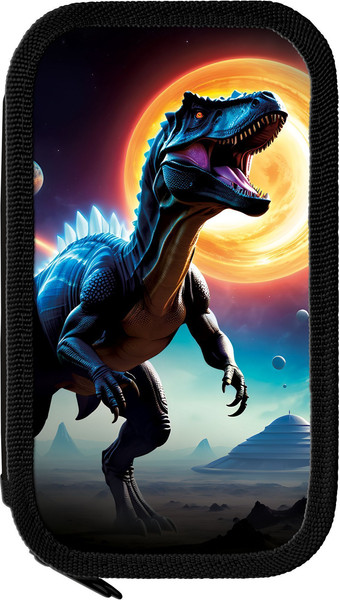 Изображение товара Пенал Schoolformat Космические динозавры / ПК2-КД (черный)