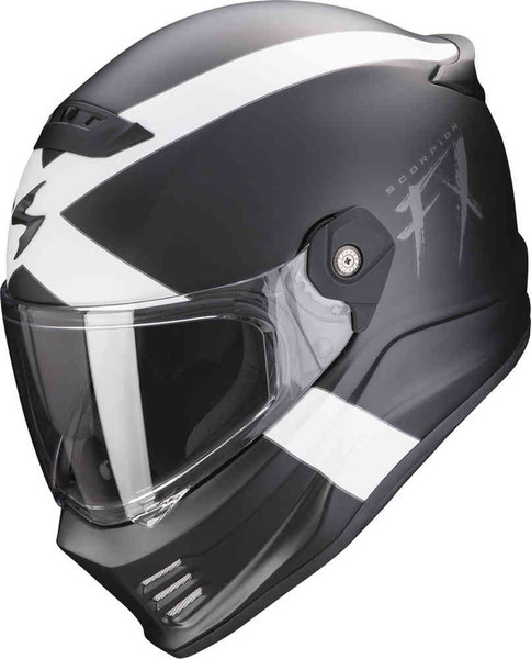 Изображение товара Мотошлем Scorpion Exo Covert-Fx Gallus (р. XL, черный матовый/белый)