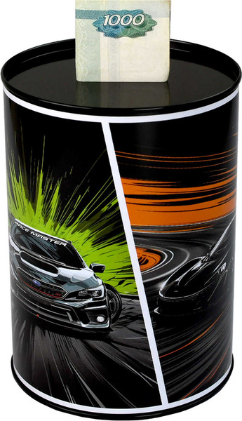 Изображение товара Копилка Феникс+ Неоновые тачки / 69378 (черный)