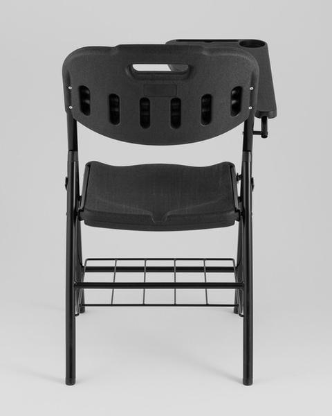 Изображение товара Стул складной Stool Group Банкетный со столиком и полкой D25X-SH (черный)