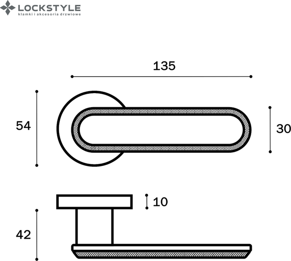 Изображение товара Ручка дверная Lockstyle Nola ZR BB (матовое золото)