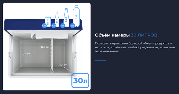 Изображение товара Автохолодильник Zugel ZCR301D