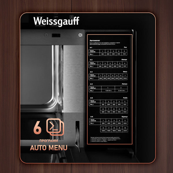 Изображение товара Микроволновая печь Weissgauff HMT-256 TSB