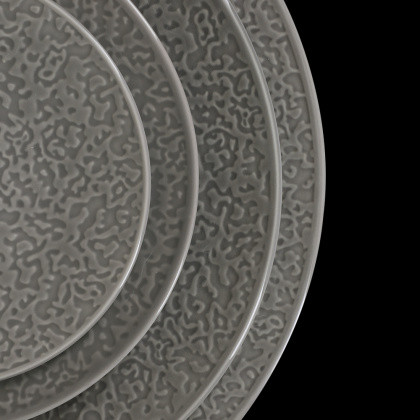 Изображение товара Тарелка столовая обеденная Corone Nori LQ-QK15287-GRY / фк5607 (серый)