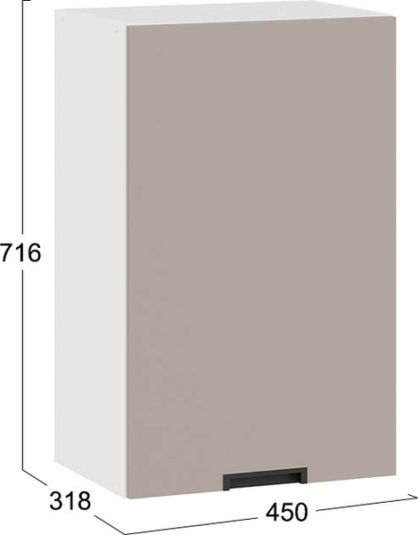 Изображение товара Шкаф навесной для кухни ТриЯ Гренада 1В45 (белый/холст латте)