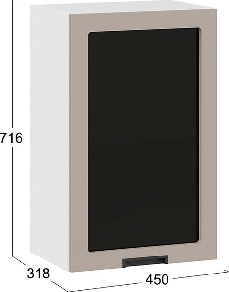 Изображение товара Шкаф навесной для кухни ТриЯ Гренада 1В45С (белый/холст латте)