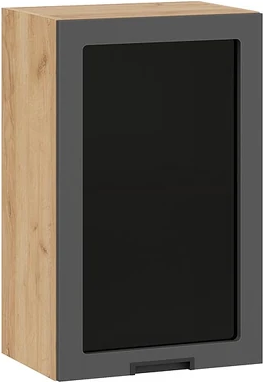 Изображение товара Шкаф навесной для кухни ТриЯ Гренада 1В45С (дуб крафт золотой/холст вулкан)