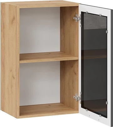 Изображение товара Шкаф навесной для кухни ТриЯ Гренада 1В45С (дуб крафт золотой/холст вулкан)