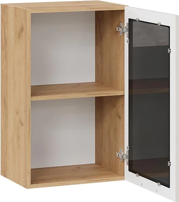 Изображение товара Шкаф навесной для кухни ТриЯ Гренада 1В45С (дуб крафт золотой/холст мокко)