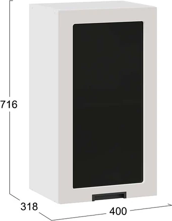 Изображение товара Шкаф навесной для кухни ТриЯ Гренада 1В4С (белый/холст мокко)