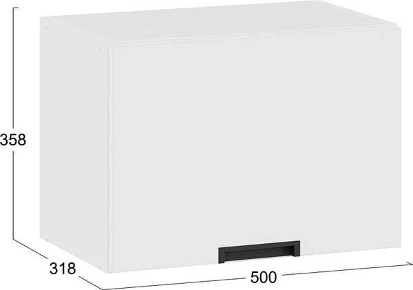 Изображение товара Шкаф навесной для кухни ТриЯ Гренада 1В5Г (белый/холст белый)