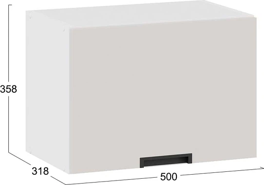 Изображение товара Шкаф навесной для кухни ТриЯ Гренада 1В5Г (белый/холст мокко)