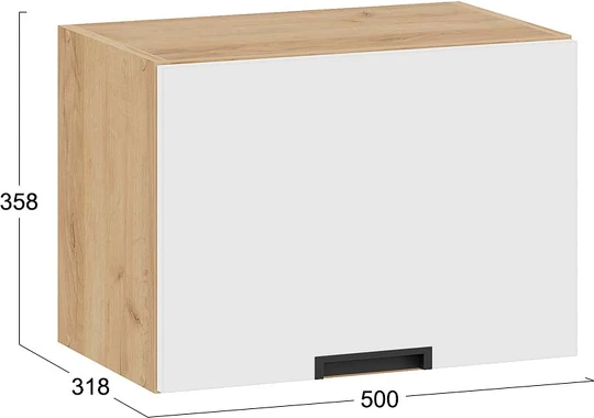 Изображение товара Шкаф навесной для кухни ТриЯ Гренада 1В5Г (дуб крафт золотой/холст белый)