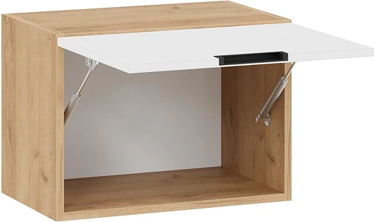 Изображение товара Шкаф навесной для кухни ТриЯ Гренада 1В5Г (дуб крафт золотой/холст белый)