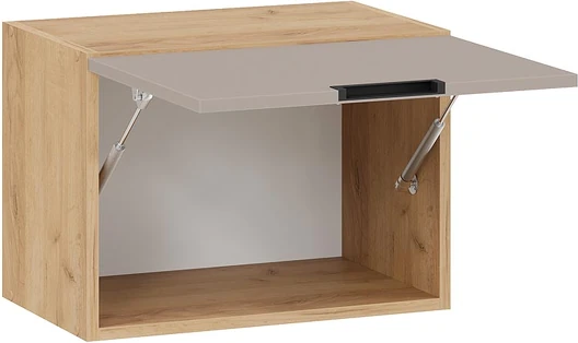 Изображение товара Шкаф навесной для кухни ТриЯ Гренада 1В5Г (дуб крафт золотой/холст латте)