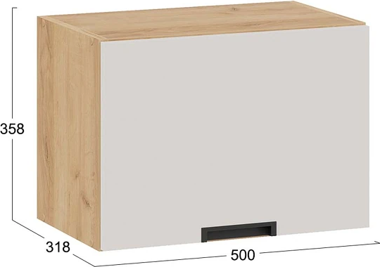 Изображение товара Шкаф навесной для кухни ТриЯ Гренада 1В5Г (дуб крафт золотой/холст мокко)