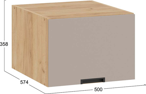 Изображение товара Шкаф навесной для кухни ТриЯ Гренада 1В5ГП (дуб крафт золотой/холст латте)