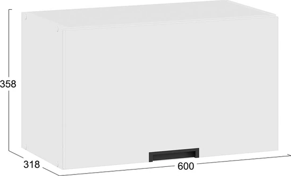 Изображение товара Шкаф навесной для кухни ТриЯ Гренада 1В6Г (белый/холст белый)