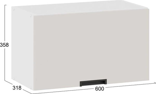 Изображение товара Шкаф навесной для кухни ТриЯ Гренада 1В6Г (белый/холст мокко)