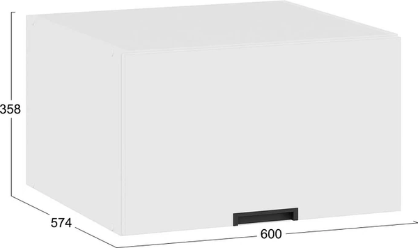 Изображение товара Шкаф навесной для кухни ТриЯ Гренада 1В6ГП (белый/холст белый)