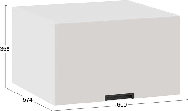 Изображение товара Шкаф навесной для кухни ТриЯ Гренада 1В6ГП (белый/холст мокко)