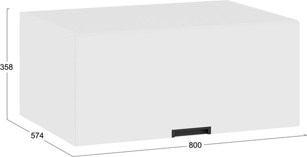 Изображение товара Шкаф навесной для кухни ТриЯ Гренада 1В8ГП (белый/холст белый)