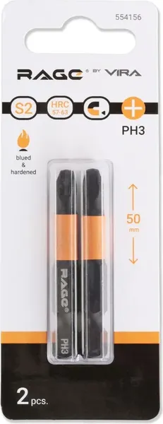 Изображение товара Набор бит Vira Rage S2 PH3x50мм / 554156 (2шт)